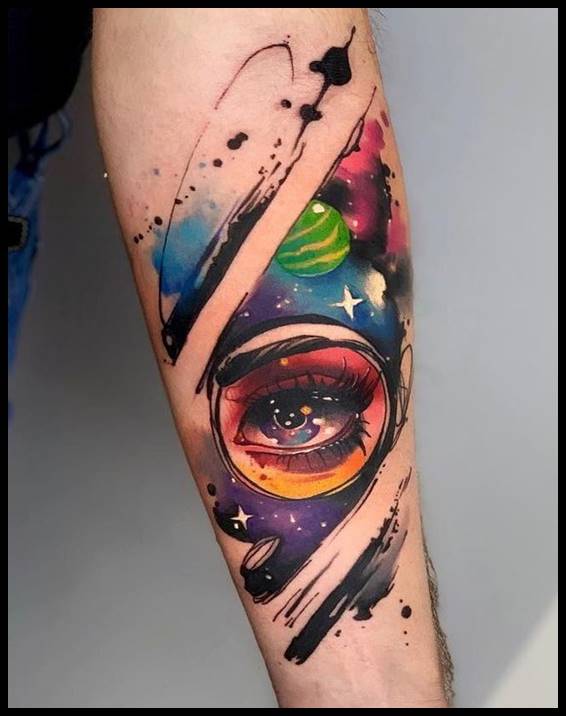 Watercolor Tattoo Style